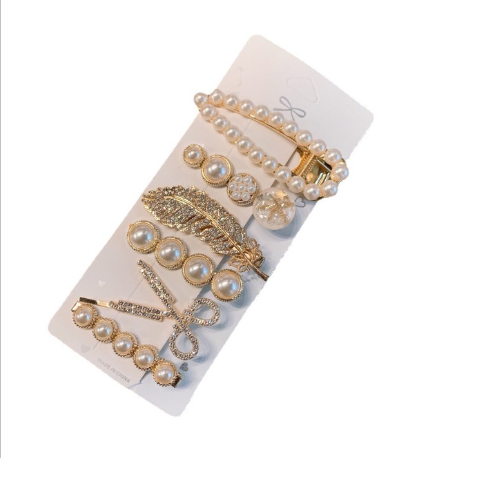 Hajcsat szett, 6 darabos, fehér