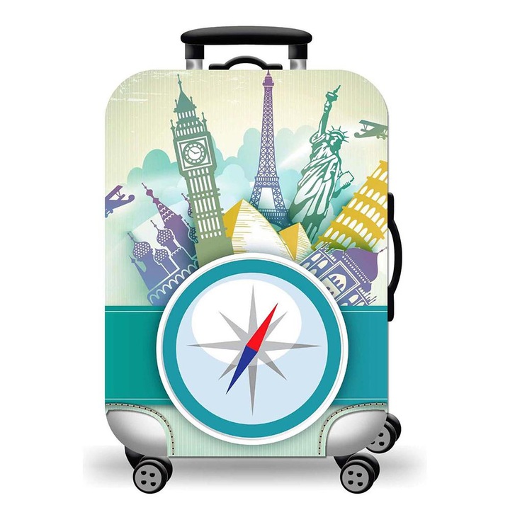 Husa protectie troler, din poliester, elastica, inchidere fermoar ascuns, marimea M, Bej