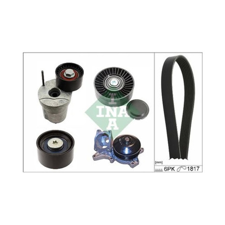 Schaeffler INA 529036830 vízpumpa + hosszbordás szíj készlet