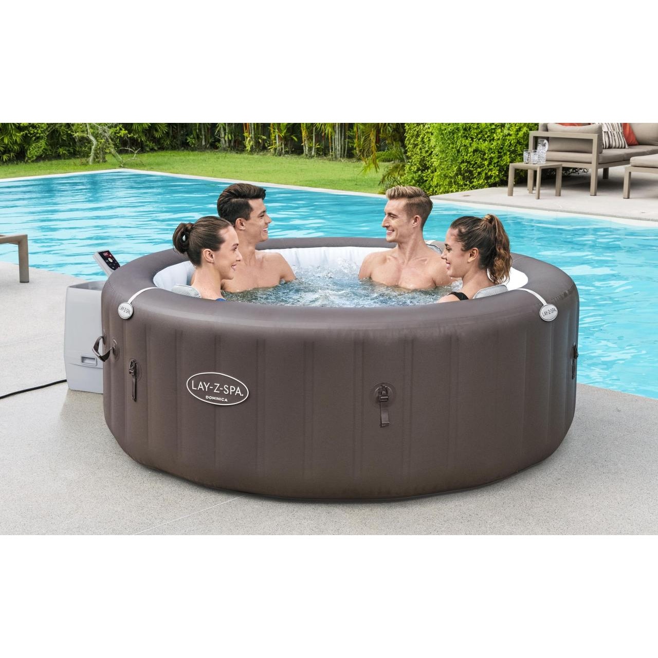 Jacuzzi Lay-Z-Spa Dominica SMART HydroJet, 196x71cm, 810L, 40°C