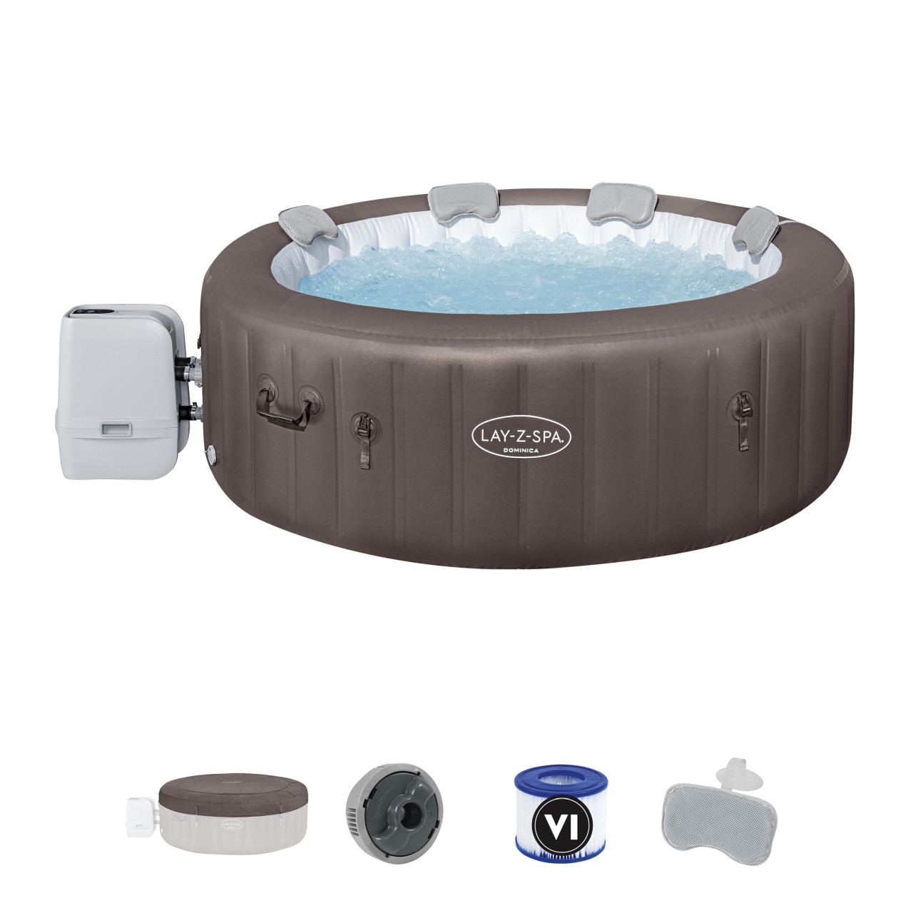 Jacuzzi Lay-Z-Spa Dominica SMART HydroJet, 196x71cm, 810L, 40°C