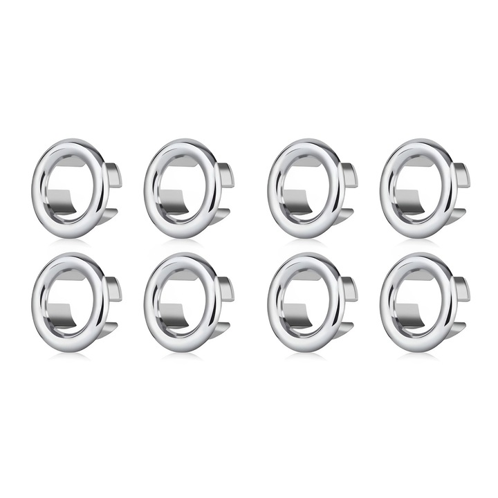 8 darabos lefolyófedél készlet, TREXORA, állítható, korrózióálló, 22x24 mm, ezüst