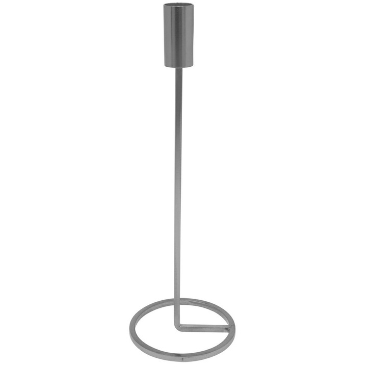 Suport Decorativ Pentru Lumanare, H&S Decoration, Ideal Pentru Living Si Dormitor, Accent Stilat Pentru Interior, Decoratiune Universala De Perete Sau Masa, Usor De Agatat Sau De Asezat, 31 Cm, Argintiu