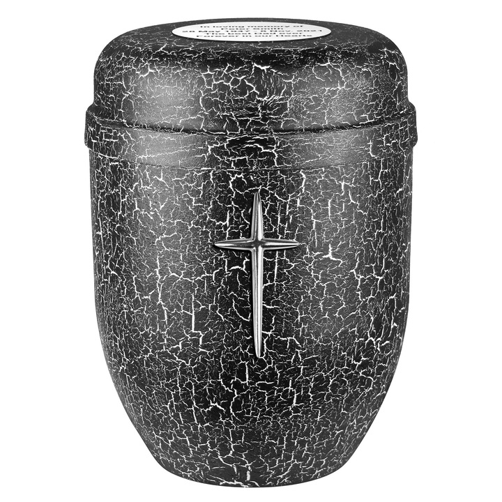 Urna de incinerare din metal negru Remember Forever