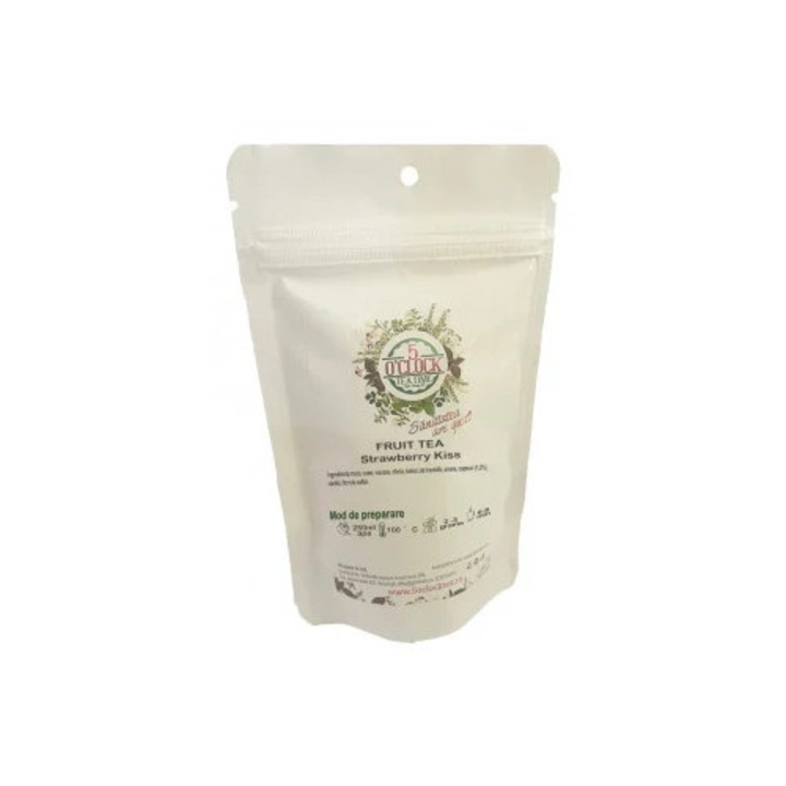 Ceai de Fructe cu Capsuni, Caise si Macese, Strawberry Kiss 50g - 5 O'Clock Tea