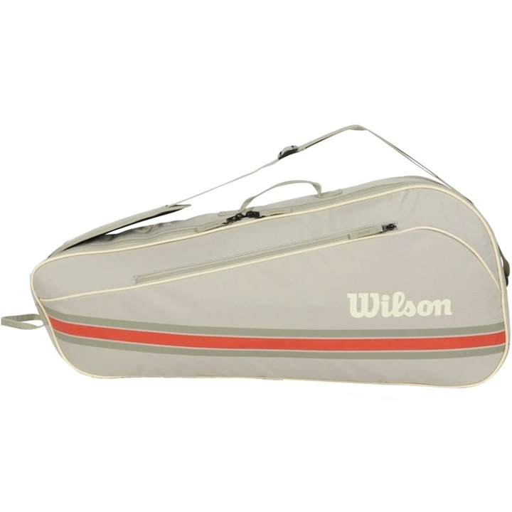 Тенис чанта Wilson Team 3R, сива, капацитет 3 ракети