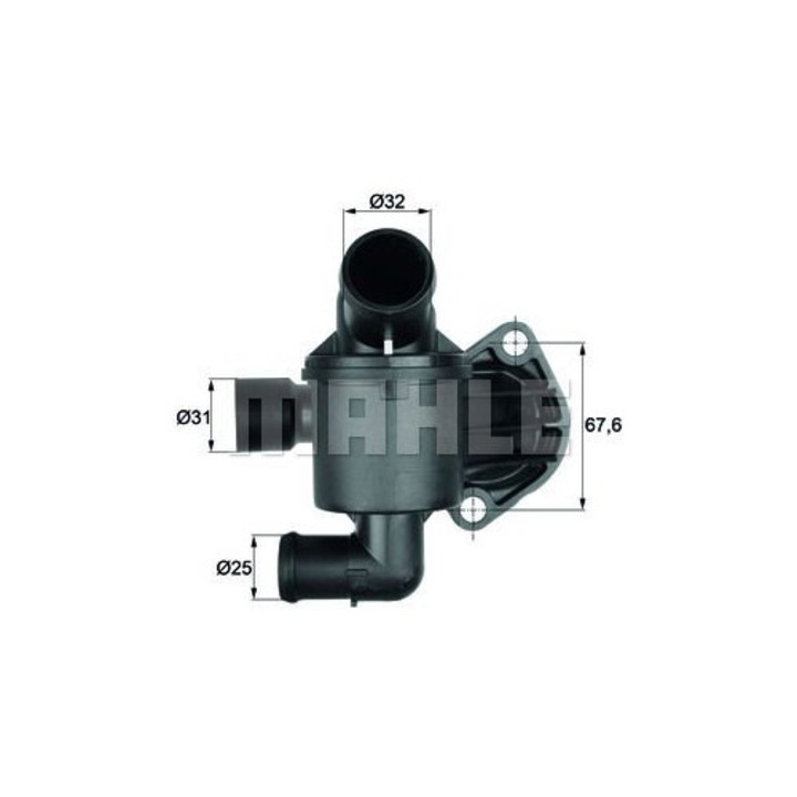 Termosztát hűtőfolyadék Mahle TI3587, 87°C, tömítéssel, 12, 2x16, 2x19, 2cm