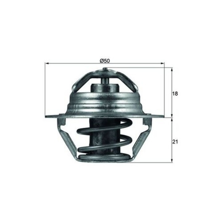 Mahle hűtőfolyadék termosztát, nyitási hőmérséklet 89C, tömítéssel, átmérő 50mm