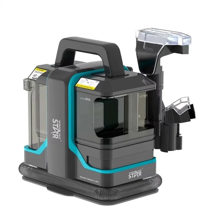 Aspirator portabil, putere de aspiratie 50 kPa, control LED, include perie pentru acarieni, 1.2L, fara fir