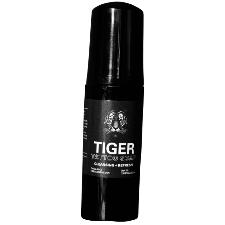 Sapun pentru tatuaje Tiger Tattoo, spuma, cu Panthenol, 60ml