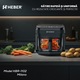 Friteuza cu aer cald Heber®, Milano, gratar din inox, 5.5L, recipient gatire din sticla termorezistenta, 8 programe, 1200W, Air fryer Gama 2025