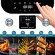Friteuza cu aer cald Heber®, Milano, gratar din inox, 5.5L, recipient gatire din sticla termorezistenta, 8 programe, 1200W, Air fryer Gama 2025