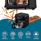 Friteuza cu aer cald Heber®, Milano, gratar din inox, 5.5L, recipient gatire din sticla termorezistenta, 8 programe, 1200W, Air fryer Gama 2025