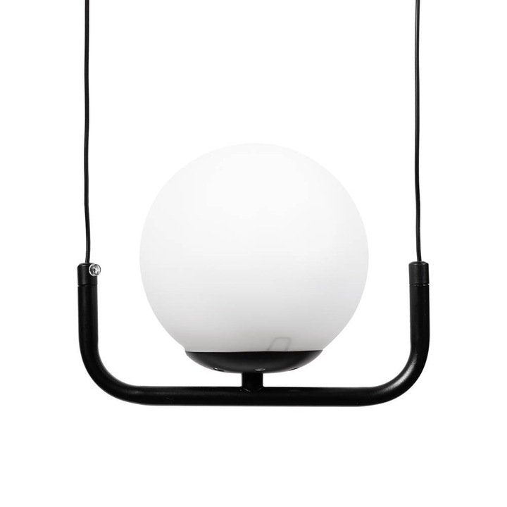 Lustra tip pendul din Metal+Sticla Buena Gente Colectia Globe 1XE27 IP20, negru