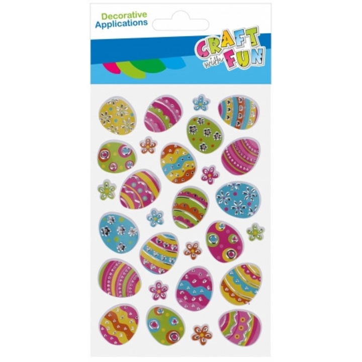 Комплект от 28 3D декоративни стикера с весела тематика, за всякакви повърхности, за деца над 3 години