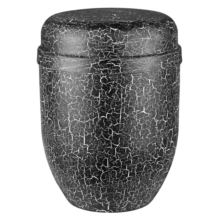 Urna de incinerare din metal negru pentru cenusa de adult Remember Forever