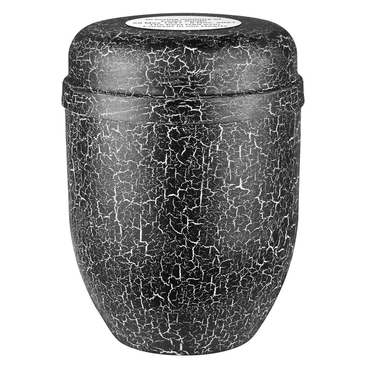 Urna de incinerare din metal negru pentru cenusa de adult, Remember Forever