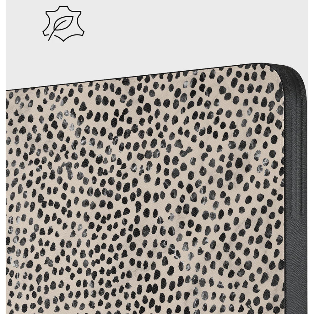 Husa Burga Tough Case pentru laptop 14", bej cu puncte negre, Almond Latte