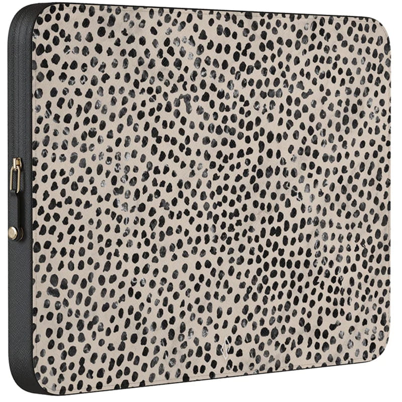 Husa Burga Tough Case pentru laptop 14", bej cu puncte negre, Almond Latte