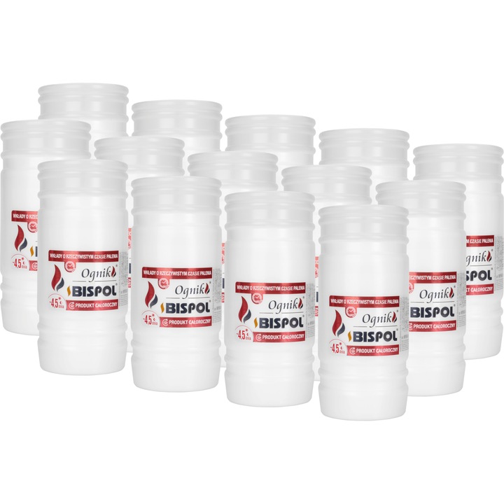 КОМПЛЕКТ Вложки за парафинови свещи BISPOL WP5G 108H 14 бр.