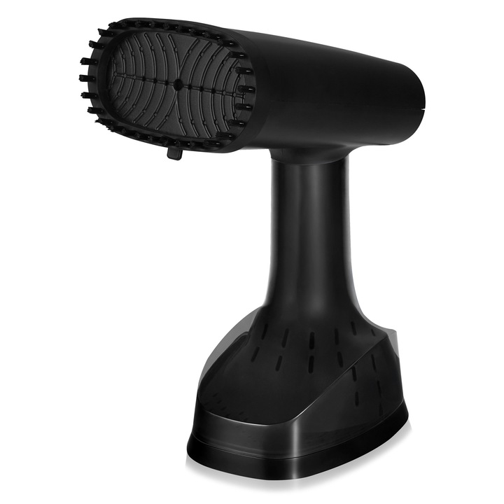 Aparat de calcat vertical cu abur, Zeegma Friskeer, 380 ml, 1640 W, 25 g/min, Handig, Negru