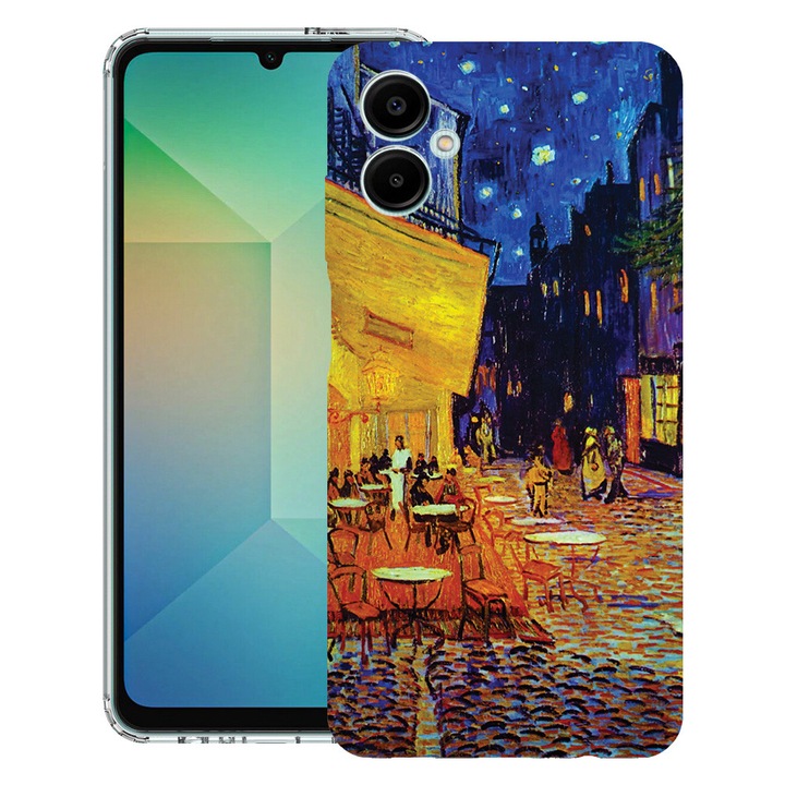 BestCase® Устойчив на удари калъф за Samsung Galaxy A07 4G с дизайн „Кафене тераса през нощта“ на Ван Гог, 2052053 AS 1283