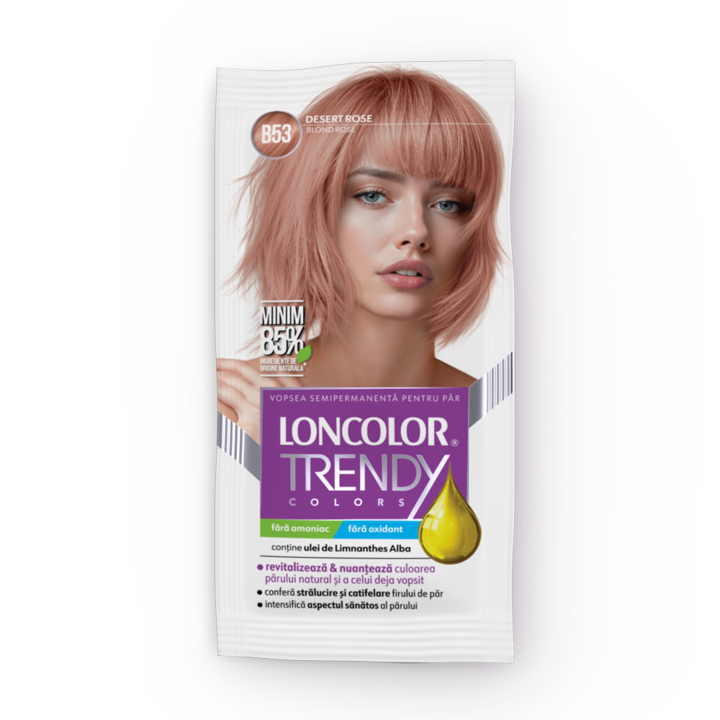 Vopsea de par semi-permanenta fara amoniac B53 blond cromat, 50ml