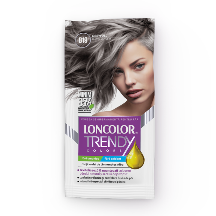Полуперманентна боя за коса без амоняк Loncolor B19 пепеляво русо, 50 мл