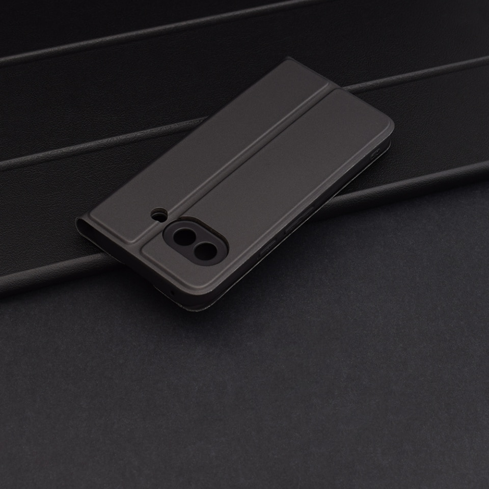 Husa pentru Google Pixel 9a, SKYDDAR INNOVATION, Magskin Book, tip Carte cu Portofel Interior, set cu sticker, Negru