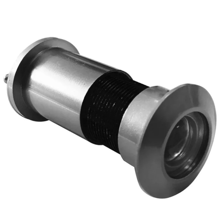 Vizor Megadoor, pentru usa metalica, plastic + metal, argintiu, 70 mm