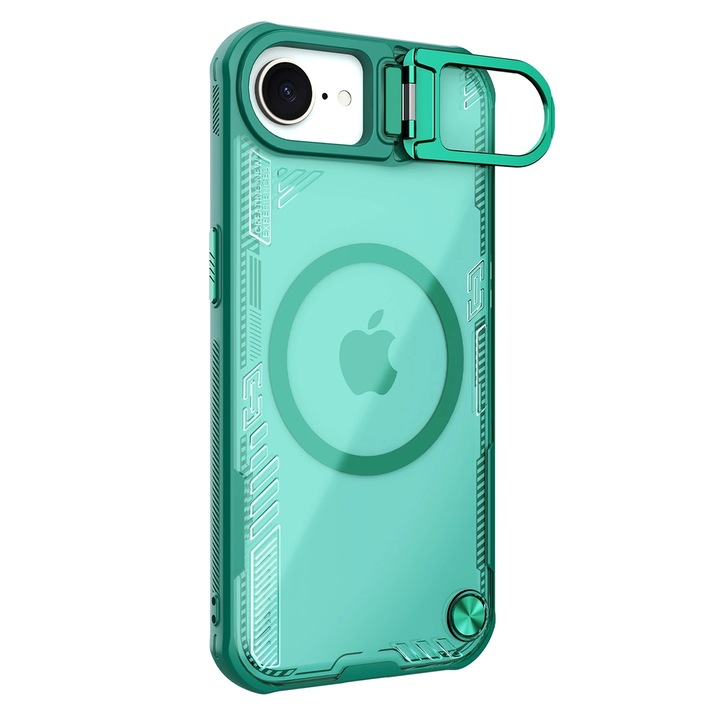 Carcasa magnetica Nillkin Iceblade Prop cu suport pentru iPhone 16e Verde