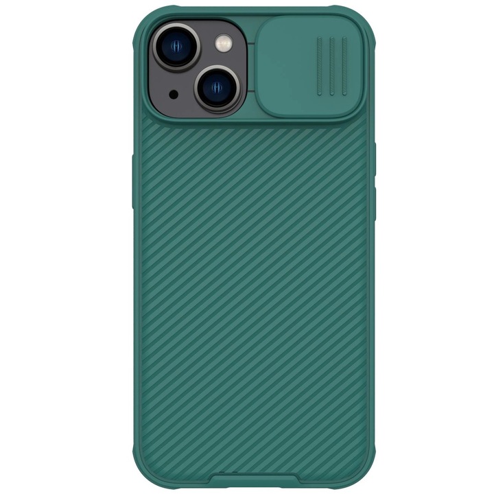 Carcasa Nillkin CamShield Pro Armored cu protectie pentru camera compatibila cu iPhone 14 Plus Verde