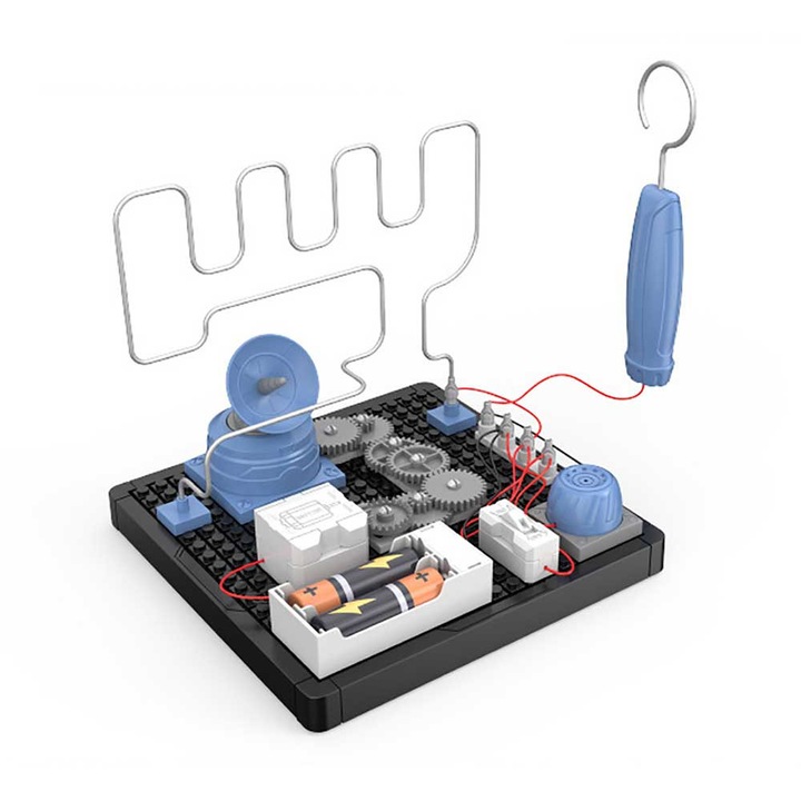 Oktatási és természettudományos készlet gyerekeknek elektromos áramkörökkel, 46 darabos, 8 éves kortól