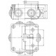 Doza, Cutie de Derivatie Exterior IP65, Patrata 100x100x50mm, Montaj Aplicat, Cu 6 Intrari, Montarea Capacului ( Cu Suruburi Plastic ), Halogen Free, Alb