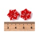 Set cercei 2 in 1 – Floare decorativa si stud floare cu zirconiu, placat cu aur 18K