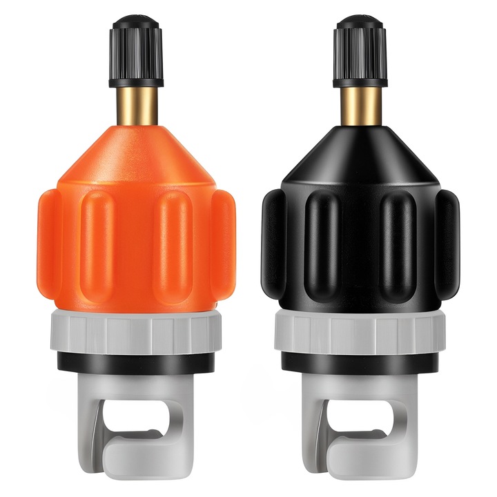 Adaptor universal TREXORA, compact, rosu, negru, inox, 2 piese