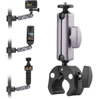 Suport motocicleta GoPro, camera de actiune, rotire 360°, aluminiu, compatibil cu Insta360/X3/Hero 14 13 12 11 10 9