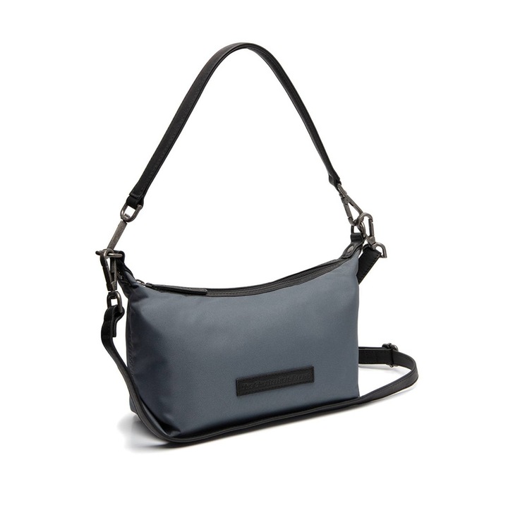 Női nejlon és valódi bőr táska, The Chesterfield Brand, Lovund, kézi- és válltáska, szürke
