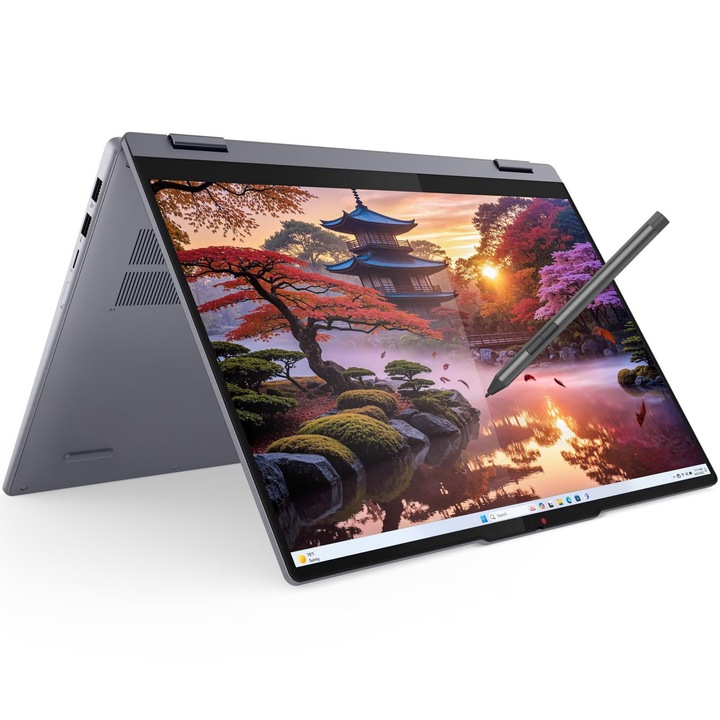 Lenovo IdeaPad 5 2-in-1 16AKP10 laptop AMD Ryzen AI 7 350 processzorral, akár 5.0GHz-ig, 16'', WUXGA, IPS, Érintőképernyős, 16GB LPDDR5x RAM, 1TB SSD, AMD Radeon 860M grafikus kártyával, Windows 11 Home, Luna Gray