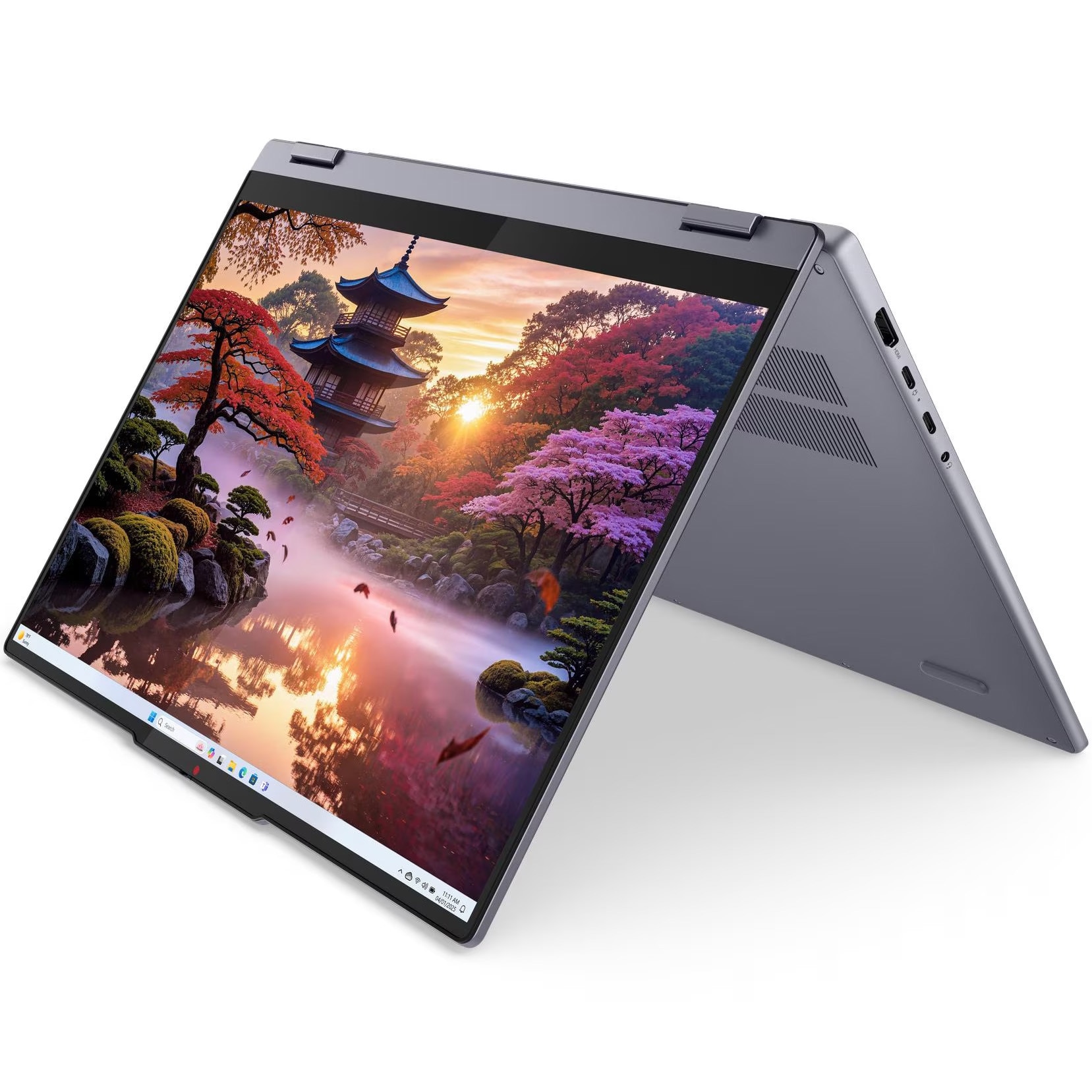 Laptop Lenovo IdeaPad 5 2-in-1 16AKP10 cu procesor AMD Ryzen™ AI 7 350 pana la 5.0GHz, 16'', WUXGA, IPS, Touch, 16GB LPDDR5x RAM, 1TB SSD, AMD Radeon™ 860M Graphics, Windows® 11 Home, Luna Grey