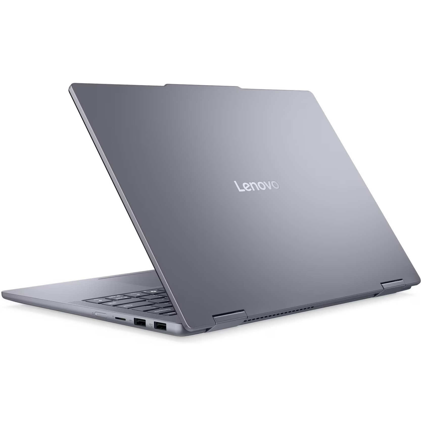 Laptop Lenovo IdeaPad 5 2-in-1 14AKP10 cu procesor AMD Ryzen™ AI 7 350 pana la 5.0GHz, 14'', WUXGA, OLED, Touch, 24GB LPDDR5x RAM, 1TB SSD, AMD Radeon™ 860M Graphics, No OS, Luna Grey