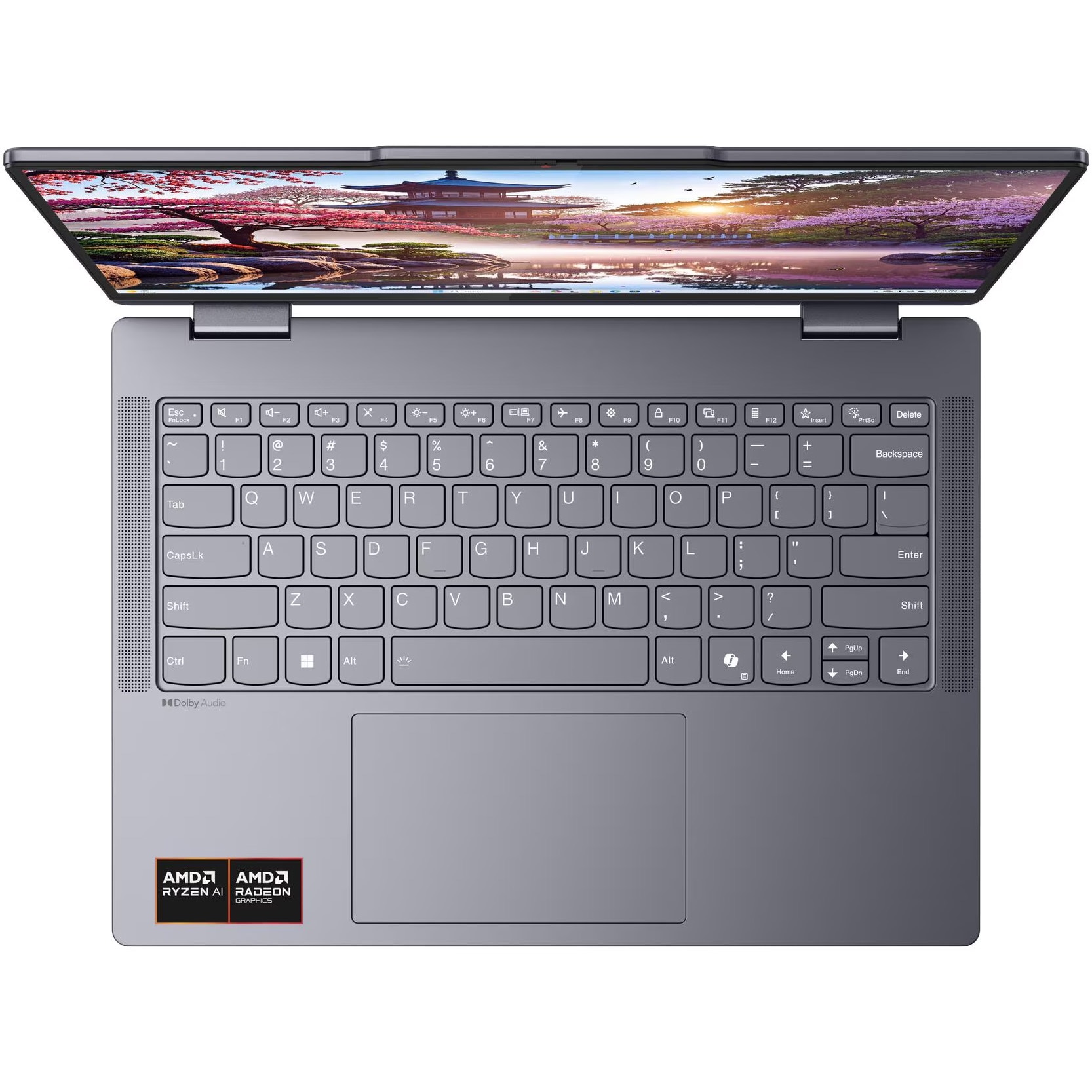 Laptop Lenovo IdeaPad 5 2-in-1 14AKP10 cu procesor AMD Ryzen™ AI 7 350 pana la 5.0GHz, 14'', WUXGA, OLED, Touch, 24GB LPDDR5x RAM, 1TB SSD, AMD Radeon™ 860M Graphics, No OS, Luna Grey