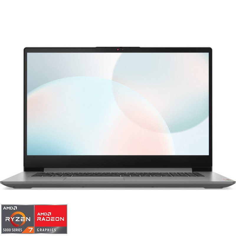 Laptop Lenovo IdeaPad 3 17ABA7 cu procesor procesor AMD Ryzen™ 7 5825U pana la 4.5GHz, 17.3" HD+, 16GB DDR4 RAM, 1TB SSD, AMD Radeon™ Graphics, No OS, Arctic Grey