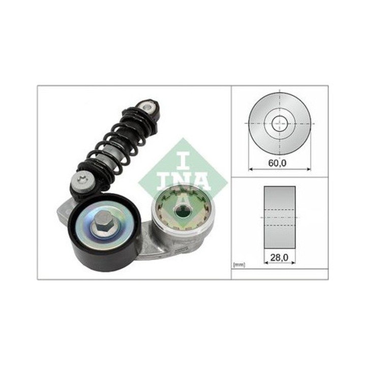 Обтегач на ремък INA, 60 мм x 28 мм