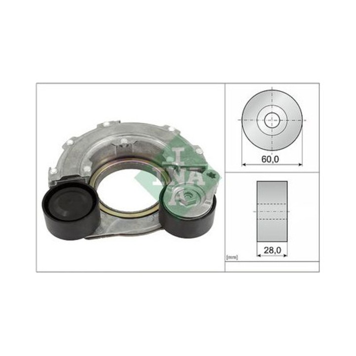 INA vezérműszíj feszítő, 60x28mm, hajtásrendszer 48