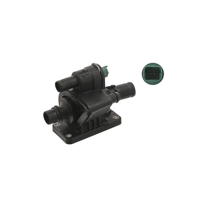 Autó termosztát ház, 90087, tömítéssel, termosztáttal, 338g