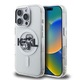 Husa Karl Lagerfeld IML Glitter Karl and Choupette Sketch Logo cu MagSafe compatibila cu iPhone 16 Pro, Transparent
