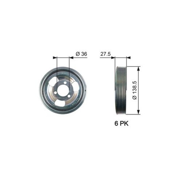 Fuli curea, arbore cotit GATES TVD1117