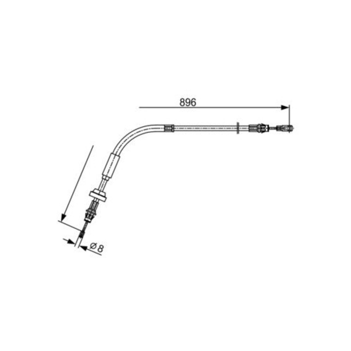 Кабел, ръчна спирачка BOSCH 1987482543