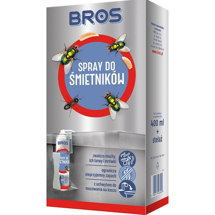 Set spray pentru cosuri de gunoi BROS 400 ml